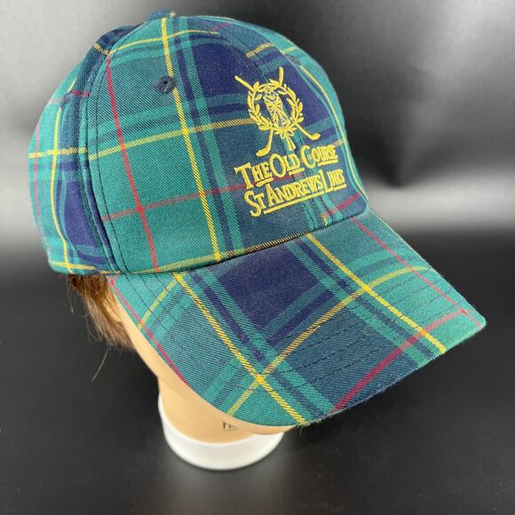 The Old Course St. Andrews Links Hat Cap Golf Tartan Collection Plaid OSFA - Picture 1 of 12